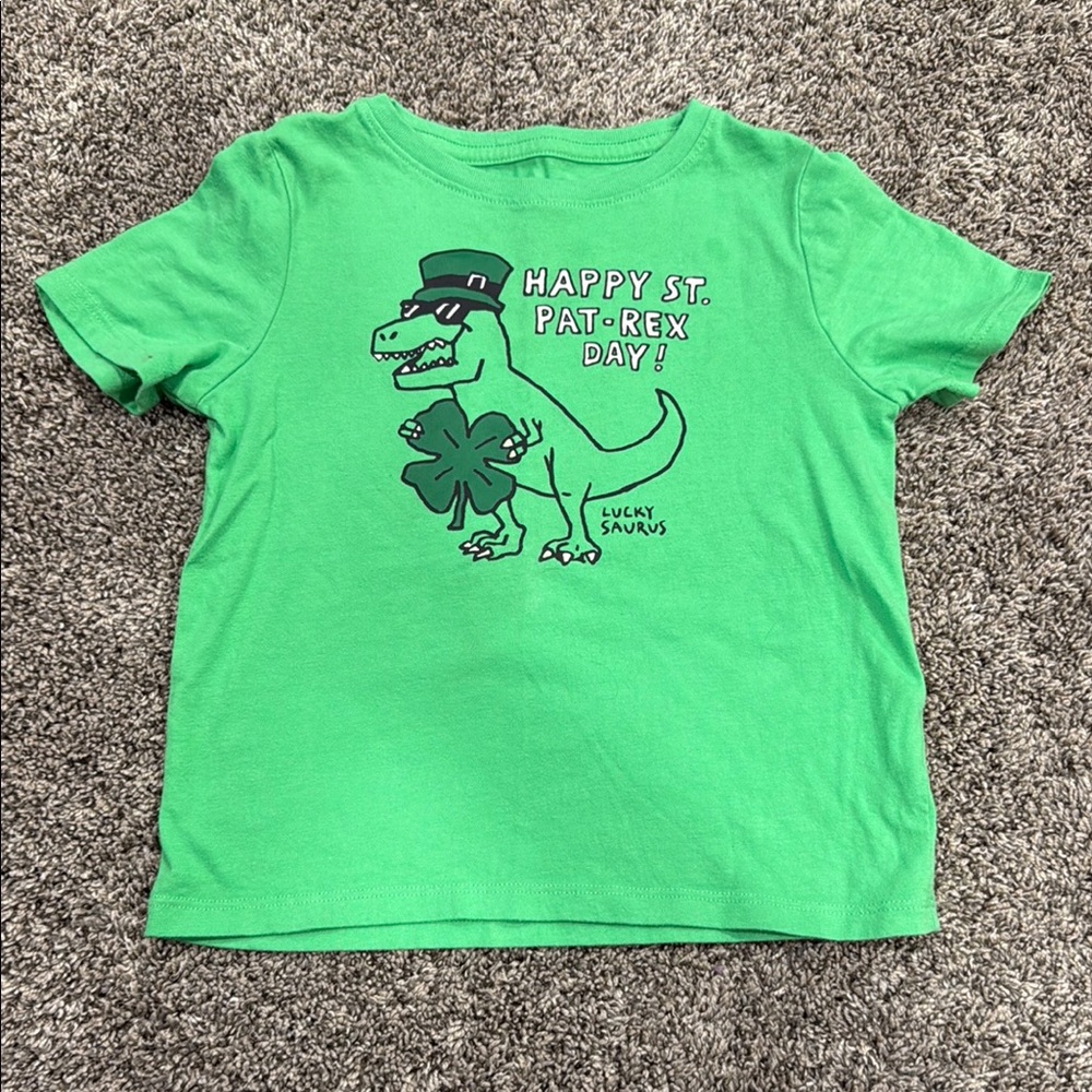 Green Dinosaur Graphic Kids T-Shirt